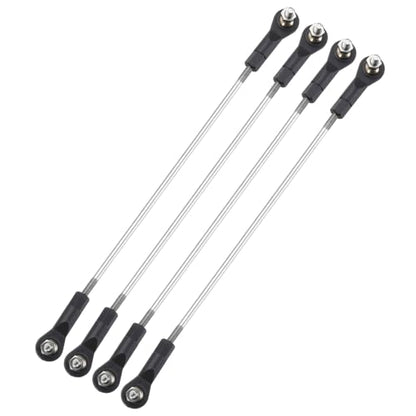 MECCANIXITY 4Pcs Adjustable Turnbuckles Camber Link, 164-174mm Turnbuckle Rod Steering Servo Linkage with M3 Ball Head Rod Ends for RC Car Replace Parts - size: 164-174mm