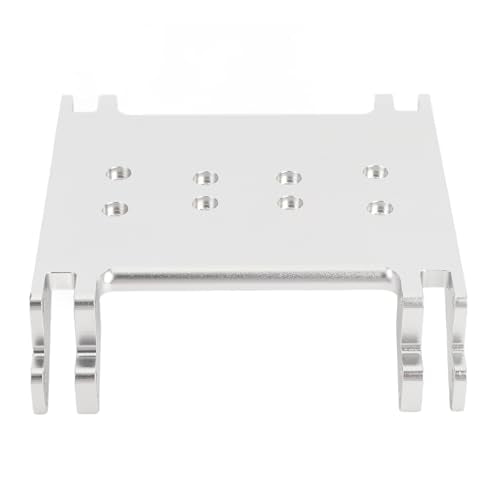 CHICIRIS RC Car Chassis Skid Plate, Aluminum Alloy Lightweight High Strength with Multiple Mounting Holes for RR10 1/10 RC Car (Silver)