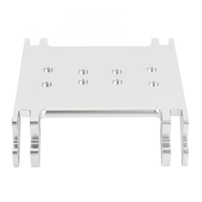 Generic Aluminum Alloy RC Car Chassis Skid Plate, Lightweight Low Center of Gravity Multiple Holes for Double Arms, with Adjustable Fit for RR10 1/10 RC Car (Silver)