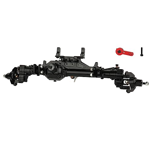 CNC Metal Complete Front Rear Portal Axle for 1/10 RC Crawler Axial Wraith 90018 90048 90053 90018 90020 90045 90056 RR10 AX10 Upgrades Part (Black)