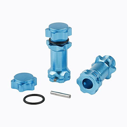 4pcs Aluminum 17mm Hex Adapter 30mm Extension Wheel Hub Drive Offset Width Extender with Anti-dust Cap Nuts for 1/8 RC On Road Car Off Road Truggy Truck Buggy Crawler, Sky Blue - color: Sky Blue