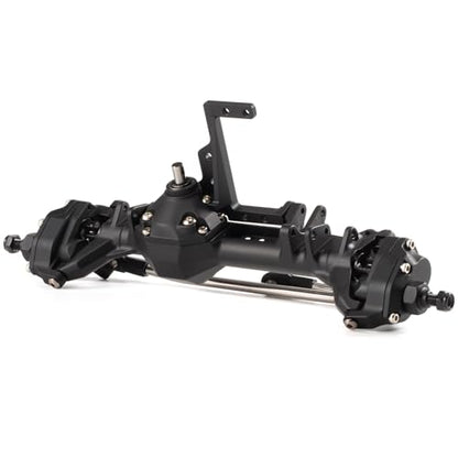 CNC Aluminum F10 Portal Axle Set with BTA Servo Mount, Front Rear Black | with 30T 8T AR44 Style Gears, Pin to Pin Width 188mm, Work with Vanquish VS4-10 Phoenix and 1/10 Scale Crawler LCG Chassis - color: Black