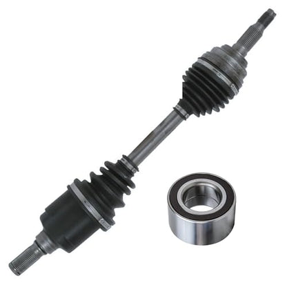 Detroit Axle - Front Left CV Axle Wheel Bearing for 04-08 Suzuki Forenza | 2005-2008 Reno [Automatic Transmission], Wheel Bearing Driver Side CV Axle Shaft Assembly 2006 2007 Replacement - size: 2WX47985/Pair