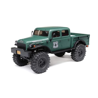 Axial RC Truck SCX24 40's 4 Door Dodge Power Wagon Green 1/24 4 Wheel Drive-RTR(Everything Needed to Run Included) AXI00007T2 - color: Green