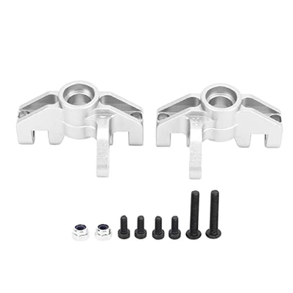 RC Steering Cup, 2pcs Aluminum Alloy Steering Cup Steering Knuckle Upgrade Accessories for LOSI Hammer Rey U4 Rock Racer 1/10 RC Car (Silver) - color: Silver