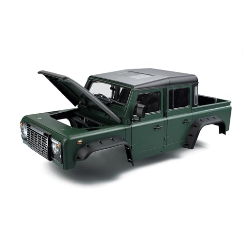 1/10 RC Land Rover Defender Pickup Hard Body Shell Kit-313mm Wheelbase Pickup Body for Axial SCX10 90046 TRX4 CC01 Capra RC Crawler Car (Army Green) - color: Army Green