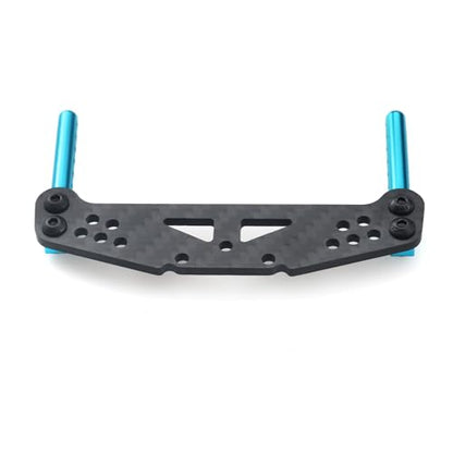 Carbon Fiber Front Rear Shock Tower Damper Stay with Body Post Mounts Compatible for Tamiya TT01 TT-01 1/10 RC Car Upgrade Parts