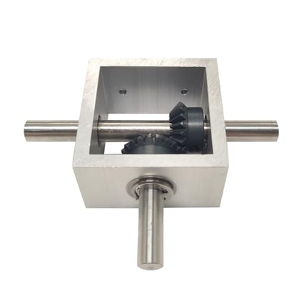 1:1 Right Angle Bevel Gearbox 1.5 Module 20 Teeth 90° Angle Drive Steering Gear Device Simple Mechanical DIY Module with 10mm Shaft - size: 10mm shaft, style: 1 output shaft