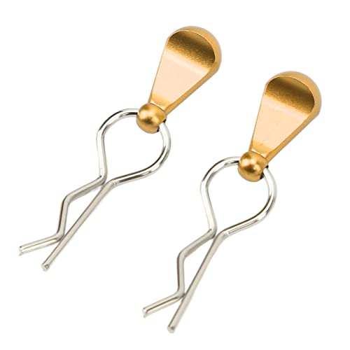 RC Car Body Clips Pull Tabs1/1 RC Body Clips Pins with Pull TabsBody with Tabs for 1/8 Car, /1RC Pins Tabs High Strength 4Pcs Great Durability (Gold) - color: Gold