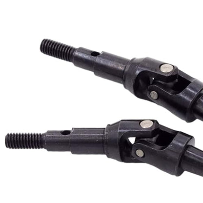 2X Transmission Axle for RC Cars, Metal Driveline Axles for DIY Projects in Scale 1/16- Black - color: Black