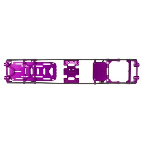 1/10 RC Crawler Carbon Fiber Girder 4MM CNC Metal Car Chassis Frame Body Kit Parts for Axial SCX10 II Rock Off Road Truck (Purple) - color: Purple