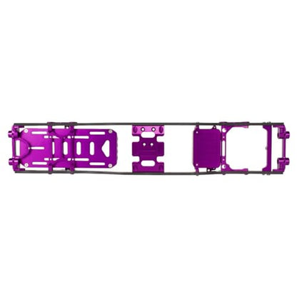 1/10 RC Crawler Carbon Fiber Girder 4MM CNC Metal Car Chassis Frame Body Kit Parts for Axial SCX10 II Rock Off Road Truck (Purple) - color: Purple