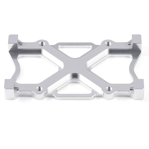 Aluminum Chassis Brace Beam Mount Fixed Bracket Plate for 1/10 Axial SCX10 RC Crawler Car Upgrade Accessories (Silver) - color: Silver