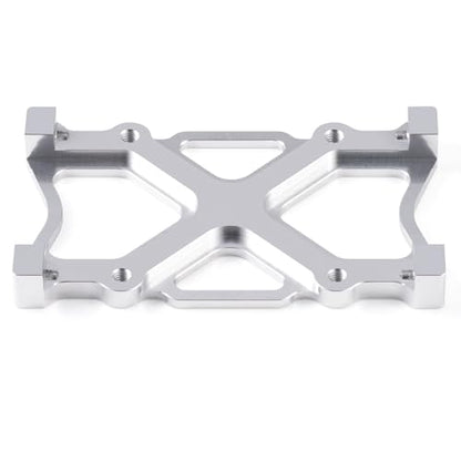 Aluminum Chassis Brace Beam Mount Fixed Bracket Plate for 1/10 Axial SCX10 RC Crawler Car Upgrade Accessories (Silver) - color: Silver