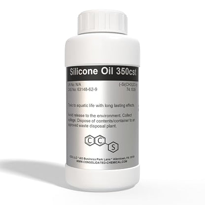 Silicone Oil 350 CST | Premium-Quality Lubricant for Industrial, Automotive, and Cosmetic Applications - 1000mL (32 Fl Oz) - size: 32 Fl Oz