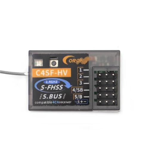 Corona C4SF C4SF-HV 2.4GHz 4 Channels S-FHSS/FHSS SBUS Compatible Receiver for FUTABA S-FHSS FHSS 3PV/7PX/4PLS/4PV/7PX/4PX etc Models Parts (C4SF-HV) - style: C4SF-HV