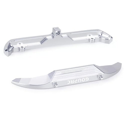 GOUPRC Aluminum Alloy RC Front & Rear Bumper for Axial SCX30 Bronco C10 1/30 RC Crawler Car Upgrade Replacement Parts - color: Sliver