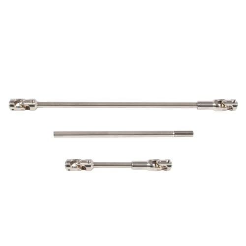 2pcs Steel Driveshaft 68-229mm Cut-to-Length for 1/10 SCX10 RC Crawler | Upgrade your 1/10 crawler with durable universal joint shafts.Severable design fits LCG rigs Capra Chassis.Easy DIY install. - color: 2pcs Silver