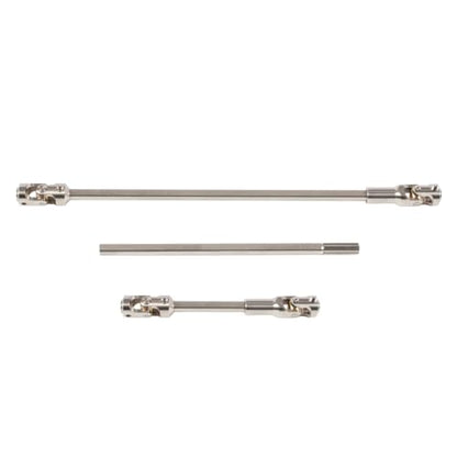 2pcs Steel Driveshaft 68-229mm Cut-to-Length for 1/10 SCX10 RC Crawler | Upgrade your 1/10 crawler with durable universal joint shafts.Severable design fits LCG rigs Capra Chassis.Easy DIY install. - color: 2pcs Silver