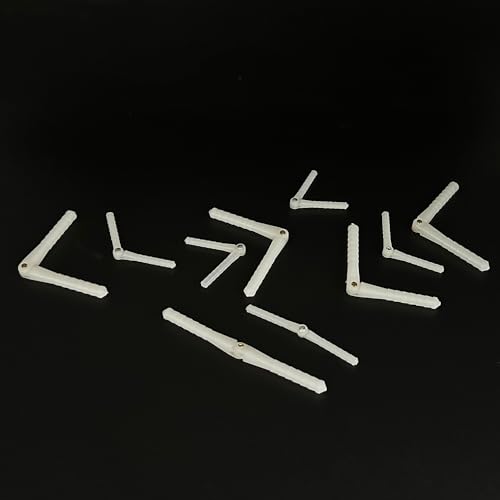 10PCS RC Airplane Plastic Pin Hinge for RC Plane Helicopter Aircraft DIY Model Plane Fix Wing Parts (2.5x43mm/4.5x67mm) - style: 2.5x43mm/4.5x67mm