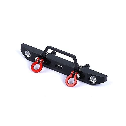 Aluminum Alloy Front Bumper for Axial SCX24 Deadbolt AXI90081 1/24 RC Crawler Car Upgrades (Black)