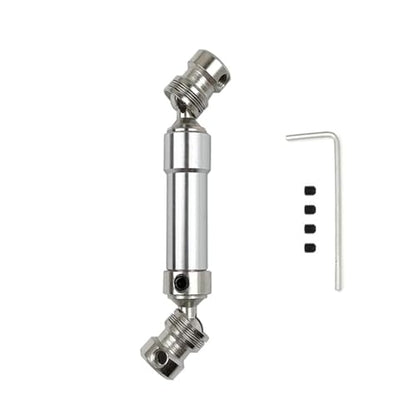 RC Car Transmission Shaft For WLtoys 12428 12423 1/12 Metal Rear Drive Shaft CVD 80mm Dog Bone Transmission Shaft RC Car Short Course For Desert Buggy RC Car Parts(Silver) - color: Silver