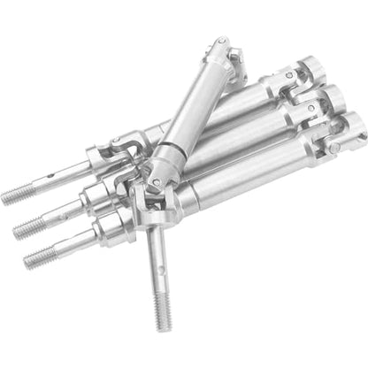2Pairs Vgoohobby Stainless Steel Front & Rear Drive Shaft CVD Driveshaft Upgrades Parts Compatible with Traxxas Slash 4X4/Stampede 4X4/Rustler 4X4 Hoss RC Truck Car