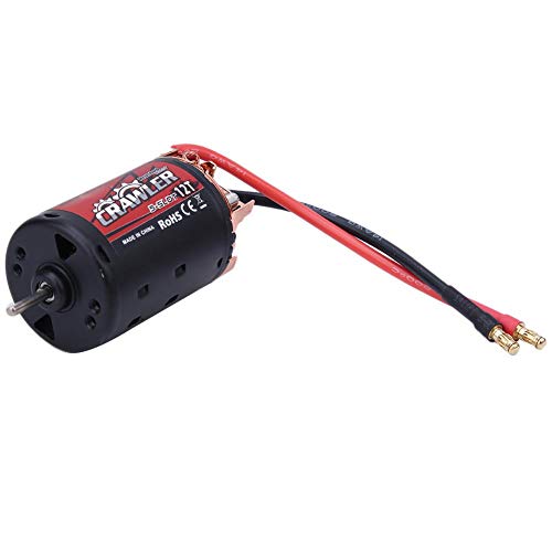Dilwe RC Car Motor RC Car Parts, Metal+Plastic 550 Brushed Motor 5-Slot RC Motor Compatible with 1/10 RC Crawler Car RC Accessories(12T)