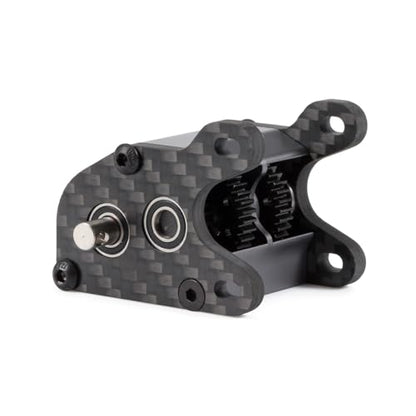 Ultralight Dual Motor Transmission Dig Overdrive Gearbox with Slipper Pad for 1/10 RC Crawler Sporty Cheater Rigs (Gray) - color: Gray