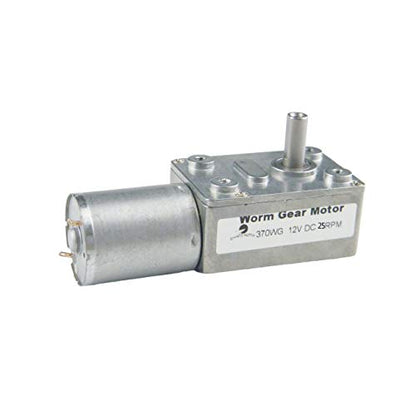 CHACNS 370WG Speed Reduction Motor 12V DC 25RPM Turbine Electric Gearbox Motor - size: 12V, style: 25 RPM