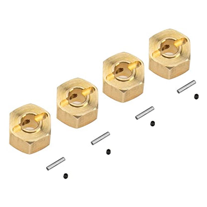 ShareGoo Brass 12mm Hex Wheel Hub Wheel Drive Hex Adapter Compatible with Axial SCX10 Wraith 90027 90046 Tamiya CC01 D90 Redcat Gen7 Gen8 1/10 RC Crawler (8mm Thickness) - size: 8mm Thickness