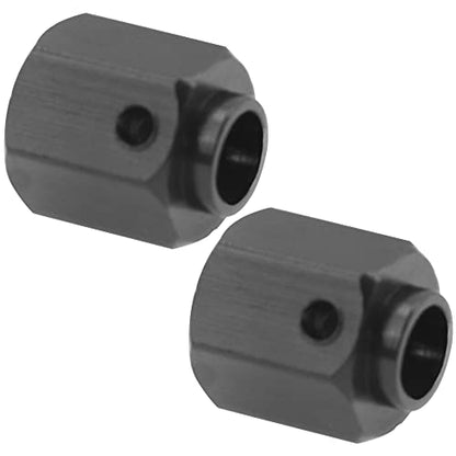 ShareGoo Aluminum RC 12mm Hex Extended Wheel Hex Hub Extension 12mm Offset Spacers Compatible with Traxxas TRX4 TRX6 1/10 RC Crawler (12mm, Black) - color: Black, size: 12mm