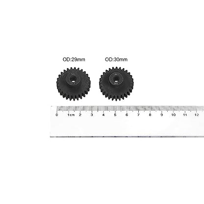 HARFINGTON Mod 1 M1 Pinion Motor Gear Set 2pcs 27T 28T Fit 5mm RC Motor Shaft M1 Pitch Gears for RC Car, with Hex Key - style: 27T 28T
