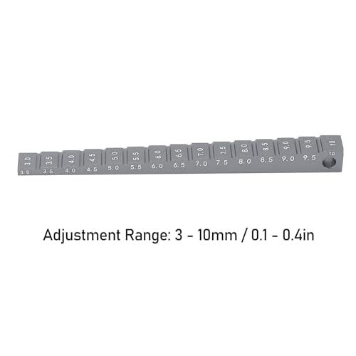 RC Ride Height Gauge 1/10, RC Camber Gauge Aluminum Alloy RC Ride Height and Camber Gauge Kit for 1/10 RC Drift Car, 0.1 to 0.4in Adjustment Range (Ti Color) - color: Ti Color