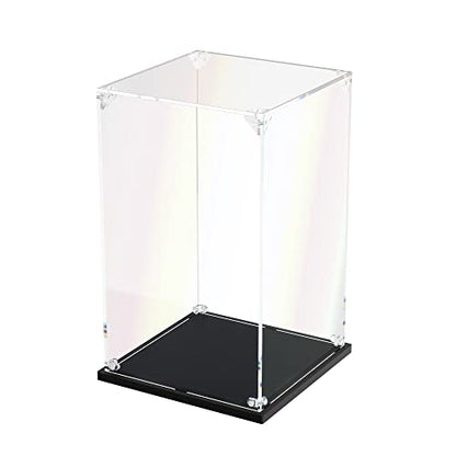 Clear Acrylic Display Case, Self-Assemble Showcase for Collectibles, Action Figures, Dolls- Alternative Glass Box for Commemorative Gifts (6x6x10 inch, 15x15x25 cm) - size: 6x6x10 inch, 15x15x25 cm