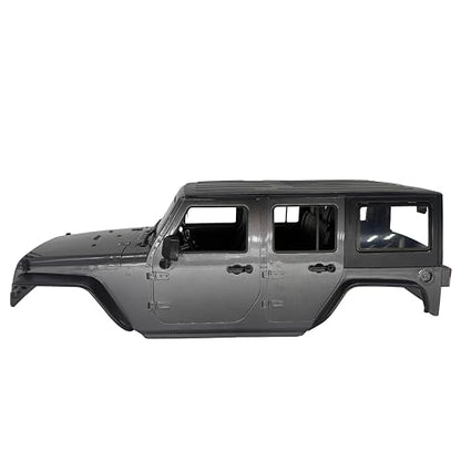 1/10 Jeep Hard Body Shell kit,Open Car Shell Kit 313mm Wheelbase for RC Crawler Car Axial SCX10 SCX10 II 90046 90047 RGT EX86100 (Grey) - color: Grey