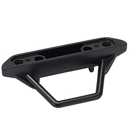 RC Front Bumper Set, RC Metal Bumper High Hardness Remote Control Car Front Bumper with 2 LED Headlights for SCX24 1/24 RC Car Crawler Scx24 Bumper