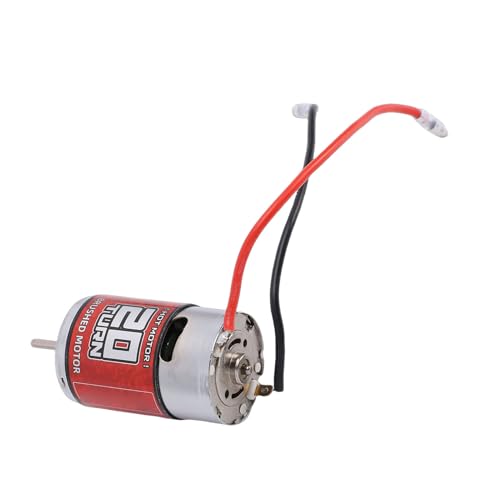 Drfeify 550 Brushed Motor 20T RPM for RC Car and Boat, High Speed D Shaft Replacement for Arrma, HSP, with Stainless Steel Housing