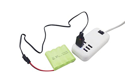 sea jump Accessories 2PCS AA 4.8V 800mAh Rechargeable RC Toy Car Battery SM2P Plug RC Truck Stunt Car Excavator Toy Car Battery and USB Charging Cable