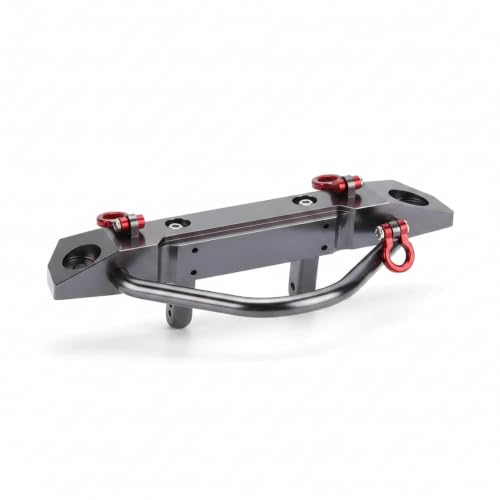 Axial SCX10 Front Bumper Upgrade Part, CNC Machined Aluminum Alloy RC Bumper with Winch Mount for 1/10 Scale and MST SCX10 II Crawler