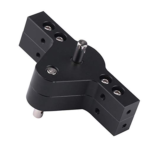 Metal Transfer Case for RC Crawlers, RC Gearbox Easy Install Anti-Rust Black for Axial SCX10, D90, D110 (1/10 Scale)