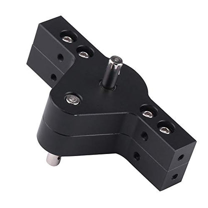 Metal Transfer Case for RC Crawlers, RC Gearbox Easy Install Anti-Rust Black for Axial SCX10, D90, D110 (1/10 Scale)