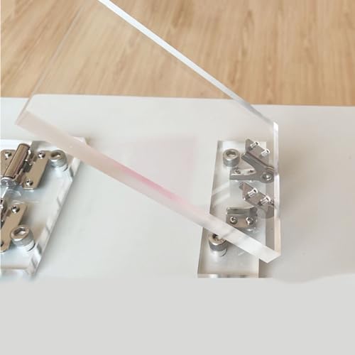 Torque 2.0 N.M, Torque Shaft Hinge Small Metal Damper，Stop at Will，for Folding Table, Windows, Doors, Wardrobe，Cabinets ，Boxes ， Flip Hinge with Adjustable Damping，1 Pair （L+R）, Silver