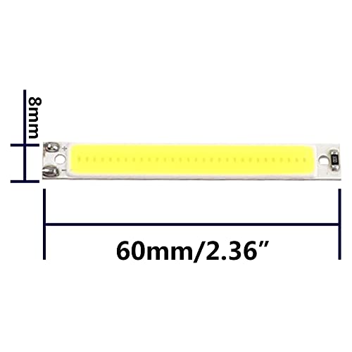 2PCS HIRCQOO 1/10 RC Car LED Chassis Lights Compatible with Traxxas TRX-4 TRX-6 Axial SCX10 II 90046 RC4WD D90 D110 1/10 RC Crawler Car Truck (White,60x8mm) - color: White,60x8mm