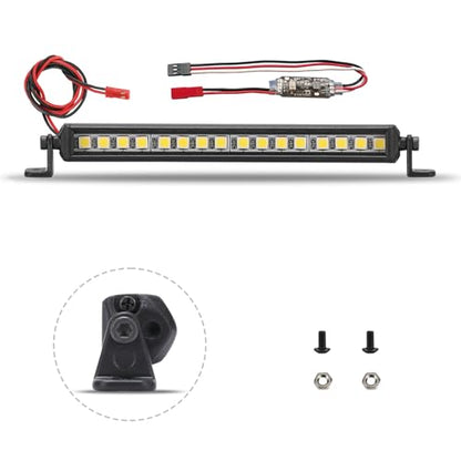 Freshion RC Light Bar 16 LED 3.5 Inch Aluminum RC Lights Crawler Accessories for Axial SCX10 Traxxas TRX-4 TRX4M Arrma Senton Redcat GEN7 1/10 1/18 Light Kit