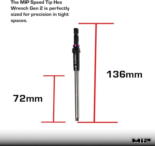 MIP Metric RC 1/4" Hex Bit 9215S 5.0mm – Hex Head Allen Wrench Drill Tools Tool Bits for Screwdrivers, Electric Screwguns, and Power Drills For RC Cars - Made in USA - size: 5.0mm - Hex