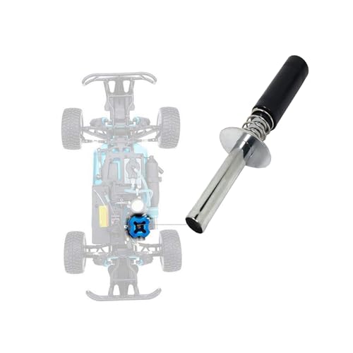 1/10 RC Car Glow Plug Igniter Starter 1/8 Nitro Engine Start Tool Support AA Batteries Power Compatible with 1:8 1:10 Scale Crawler Buggy Monster Truck Car Boat Plane Traxxas Tamiya Black