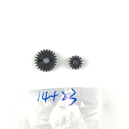 RC Steel 13/24T,14/23T,15/22T Overdrive & Underdrive Portal Gears Set for Redcat Ascent-18 1/18 Rock Crawler Car Upgrade Parts - size: 14+23T