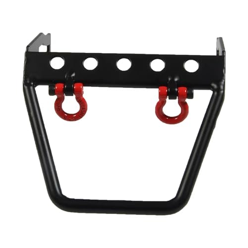 Compatible with Axial for SCX10 1/10 RC Crawler Car for Model Upgrade Parts Metal Front Bumper with Winch Mount Shackles RC Car Accessories