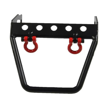 Compatible with Axial for SCX10 1/10 RC Crawler Car for Model Upgrade Parts Metal Front Bumper with Winch Mount Shackles RC Car Accessories